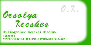 orsolya kecskes business card